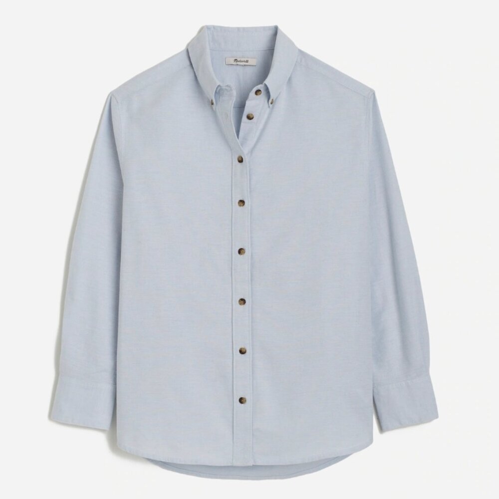 New Madewell Oversized Button-Up Shirt in Oxford